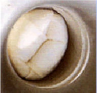 Liner as it is inverted in the pipe